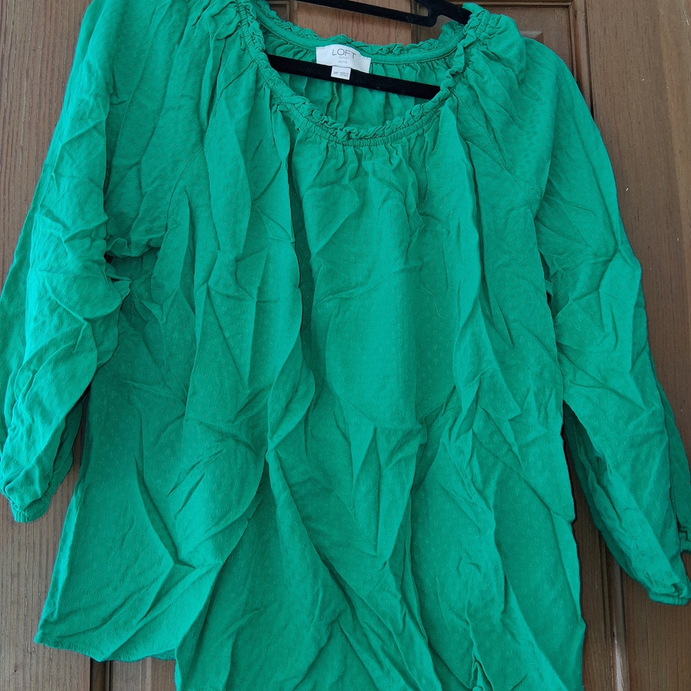 LOFT Vibrant Green Blouse